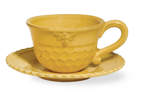 Honeycomb Ceramic Teacup & Saucer